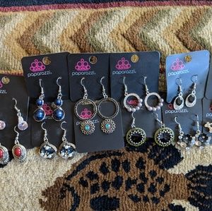 12 pairs of paparazzi jewelry earrings